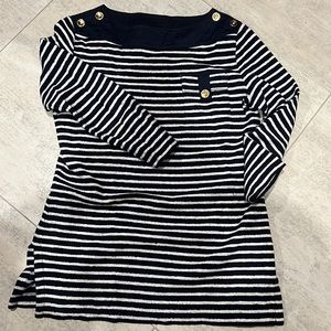 Tory Burch Navy Striped Sweater size XS